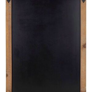 Kate & Laurel Rustic Brown Wooden Farmhouse BarnDoor Frame Black Chalkboard